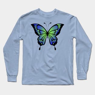 Ombré butterfly- blue and green Long Sleeve T-Shirt